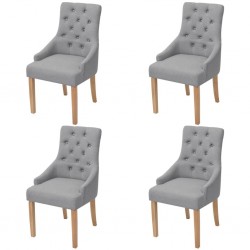 Sonata H Трапезни столове, 4 бр, светлосиви, текстил - Scaune de dining