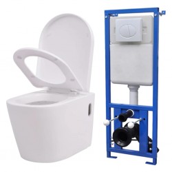 Sonata Окачена тоалетна чиния, със скрито казанче, керамична, бяла - Produse pentru baie și WC