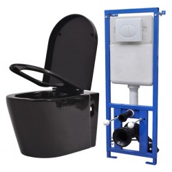 Sonata Окачена тоалетна чиния, със скрито казанче, керамична, черна - Produse pentru baie și WC