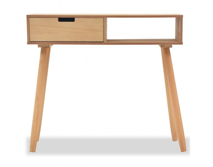 Sonata Конзолна маса, иглолистна дървесина масив, 80x30x72 cм, кафява -