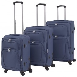 Sonata Комплект от 3 броя меки куфари на колелца, тъмносин - Accesorii de călătorie
