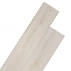 Sonata Самозалепващи подови дъски от PVC 5,02 м² 2 мм цвят бял дъб - Materiale pentru decorațiuni