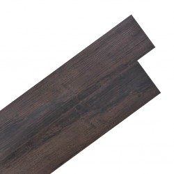 Sonata Самозалепващи подови дъски PVC 5,02 м² 2 мм тъмнокафяви - Materiale pentru decorațiuni