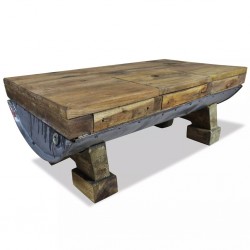Sonata H Маса за кафе, твърдо регенерирано дърво, 90x50x35 cм - Măsuțe de living