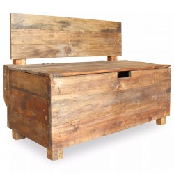 Sonata Пейка от регенерирано дърво масив, 86х40х60 см - Scaune de dining