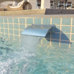 Sonata Фонтан за басейн, неръждаема стомана, 30x9x26 см, сребрист - Piscine și spa