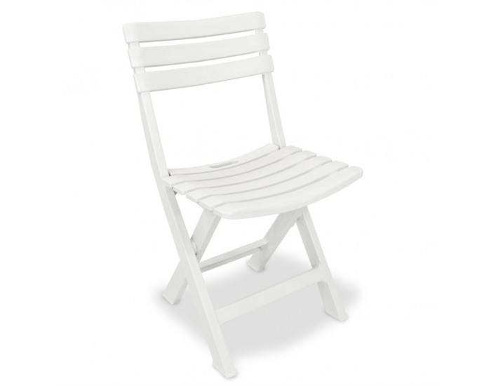 Sonata Сгъваем бистро комплект, 3 части, пластмаса, бял -