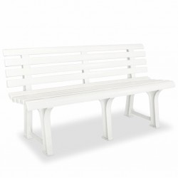 Sonata Градинска пейка 145,5 см пластмаса бяла - Canapele și bănci de grădină