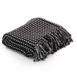 Sonata Декоративно одеяло, памук, каре, 220x250 см, черно - Accesorii