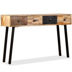 Sonata H Конзолна маса, регенерирано тиково дърво масив, 120x30x76 cм - Măsuțe de living