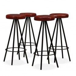 Sonata H Бар табуретки, 4 бр, естествена кожа - Scaune de bar