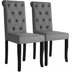 Sonata H Трапезни столове, 2 бр, тъмносиви, текстил - Scaune de dining