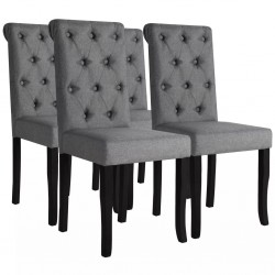 Sonata H Трапезни столове, 4 бр, тъмносиви, текстил - Scaune de dining