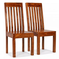 Sonata H Трапезни столове 2 бр масивно дърво с меден финиш модерни - Scaune de dining