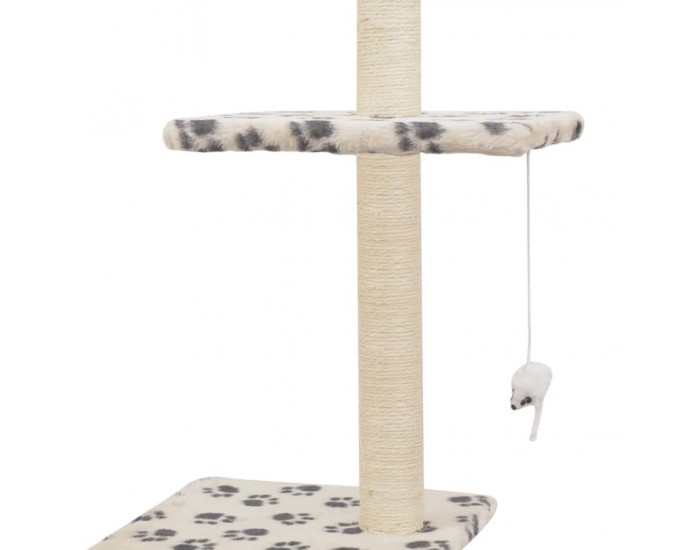 Sonata Котешко дърво със сизалени стълбове, 260 см, бежово, на лапички -