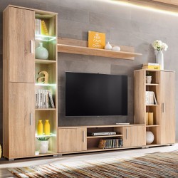 Sonata ТВ секция с LED осветление, дъб сонома - Comode TV