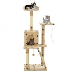 Sonata Котешко дърво със сизалени стълбове, 120 см, бежово, на лапички - Animale de companie