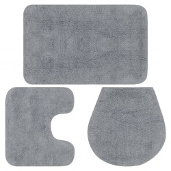 Sonata Комплект постелки за баня, 3 бр, текстил, сиви - Produse pentru baie și WC