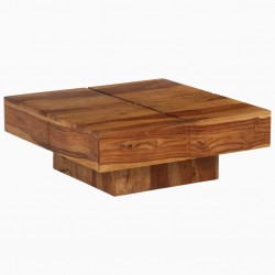 Sonata H Маса за кафе, 80x80x30 см, акациева дървесина масив - Măsuțe de living