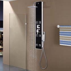 Sonata Душ панел, стъклен, 18x42,1x120 см, черен - Produse pentru baie și WC