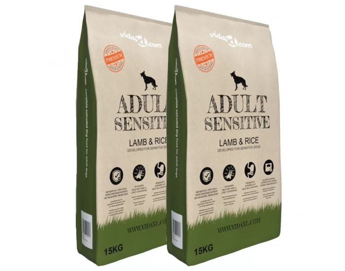 Sonata Премиум храна за кучета Adult Sensitive Lamb & Rice 2 бр 30 кг -