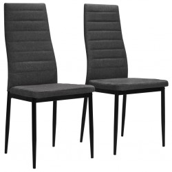 Sonata H Трапезни столове, 2 бр, тъмносиви, текстил - Scaune de dining