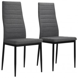 Sonata H Трапезни столове, 2 бр, светлосиви, текстил - Scaune de dining