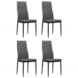Sonata Scaune de bucătărie pivotante, 4 buc., gri deschis, textil