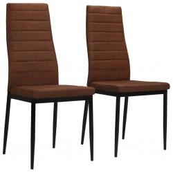 Sonata H Трапезни столове, 2 бр, кафяви, текстил - Scaune de dining