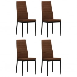 Sonata H Трапезни столове, 4 бр, кафяви, текстил - Scaune de dining