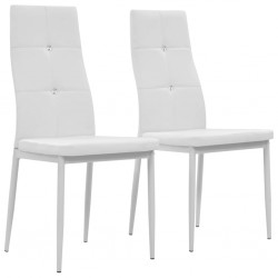 Sonata H Трапезни столове, 2 бр, бели, изкуствена кожа - Scaune de dining