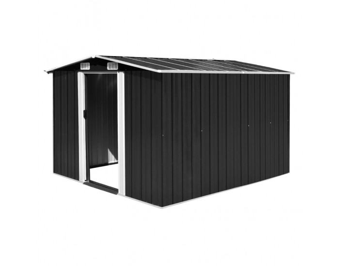Sonata Градинска барака, 257x298x178 см, метал, антрацит -