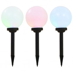 Sonata Градински соларни лампи, LED, 3 бр, сферични, 20 см, RGB - Iluminat exterior