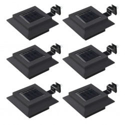 Sonata Градински соларни лампи, 6 бр, LED, квадратни, 12 см, черни - Iluminat exterior