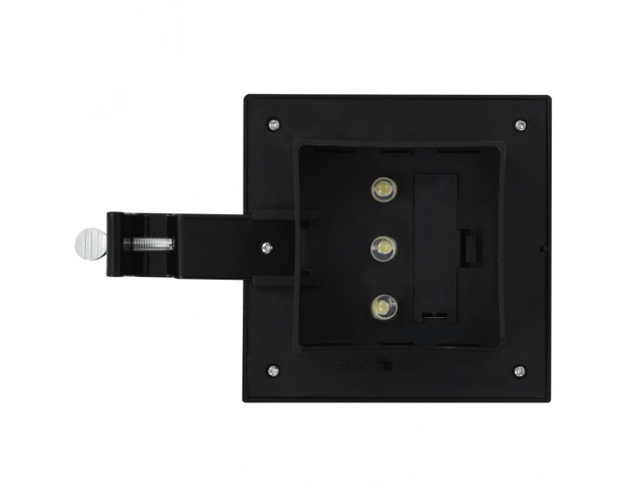 Sonata Градински соларни лампи, 6 бр, LED, квадратни, 12 см, черни -