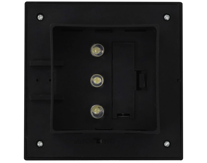 Sonata Градински соларни лампи, 6 бр, LED, квадратни, 12 см, черни -