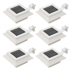 Sonata Градински соларни лампи, 6 бр, LED, квадратни, 12 см, бели - Iluminat exterior