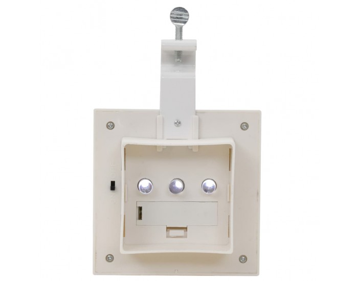 Sonata Градински соларни лампи, 6 бр, LED, квадратни, 12 см, бели -