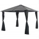 Sonata Шатра с пердета, алуминий, 3x3 м, черна -