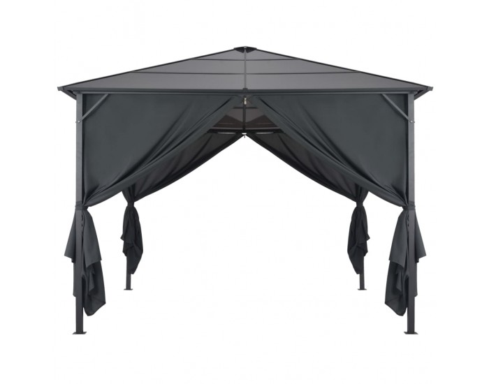Sonata Шатра с пердета, алуминий, 3x3 м, черна -