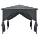 Sonata Шатра с пердета, алуминий, 3x3 м, черна -
