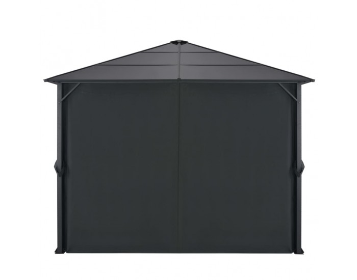 Sonata Шатра с пердета, алуминий, 3x3 м, черна -