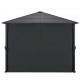 Sonata Шатра с пердета, алуминий, 3x3 м, черна -