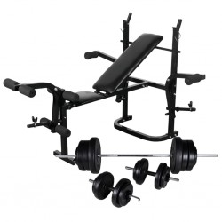 Sonata Комплект лежанка със стойка за лост, щанга и дъмбели, 60,5 кг - Sală de fitness - produse