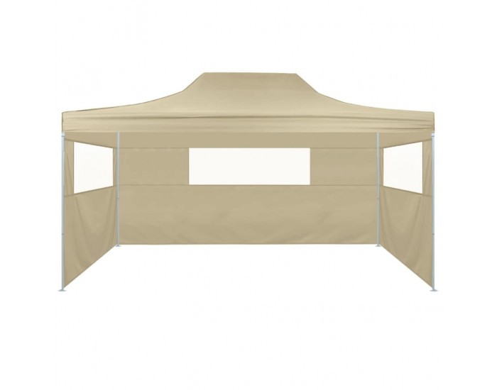 Sonata Сгъваема шатра с 3 стени, 3x4,5 м, кремава -