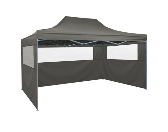 Sonata Сгъваема шатра с 3 стени, 3x4,5 м, антрацит -