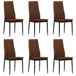 Sonata H Трапезни столове, 6 бр, кафяви, текстил - Scaune de dining