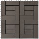 Sonata 11 бр декинг плочки, WPC, 30x30 см, 1 кв.м., тъмнокафяви -