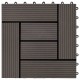 Sonata 11 бр декинг плочки, WPC, 30x30 см, 1 кв.м., тъмнокафяви -