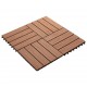 Sonata WPC декинг плочки, релефни, 11 бр 30x30 см 1 кв.м. светлокафяви -